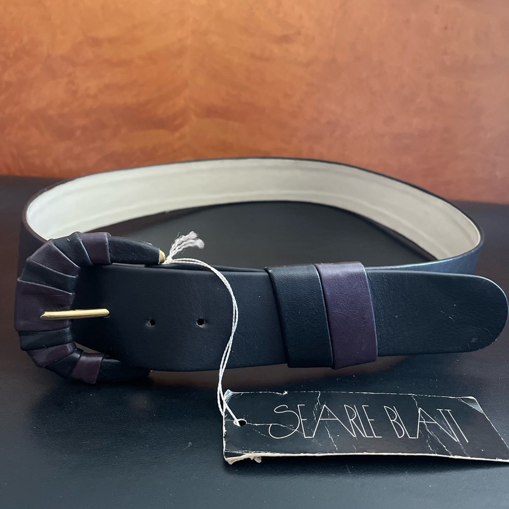 Searle Blatt Black Leather Belt